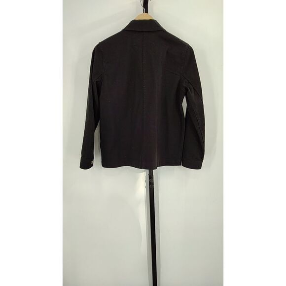 Quince Women Organic Comfort Stretch Chore Jacket Sleeved Top Black S - Picture 2 of 3